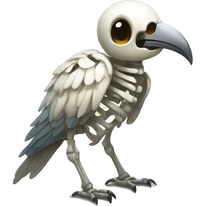 cool bird skeleton emoji