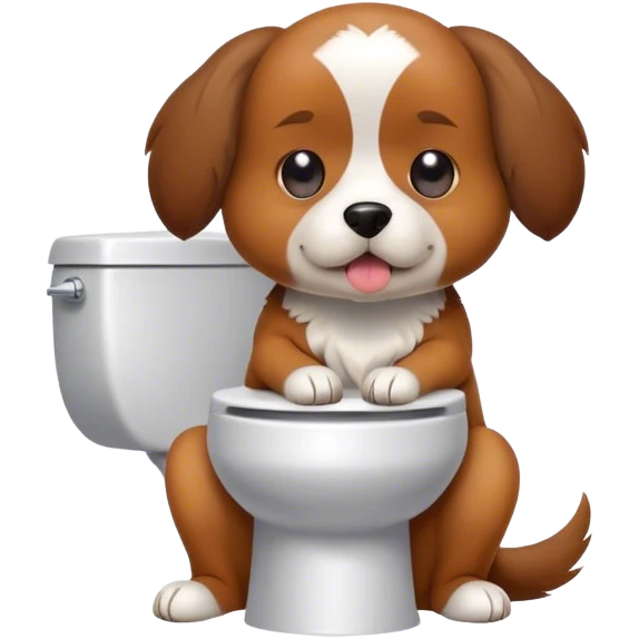 Dog on a toilet emoji