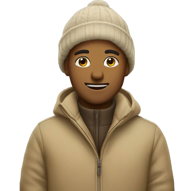 Beige Winter Jacken  emoji