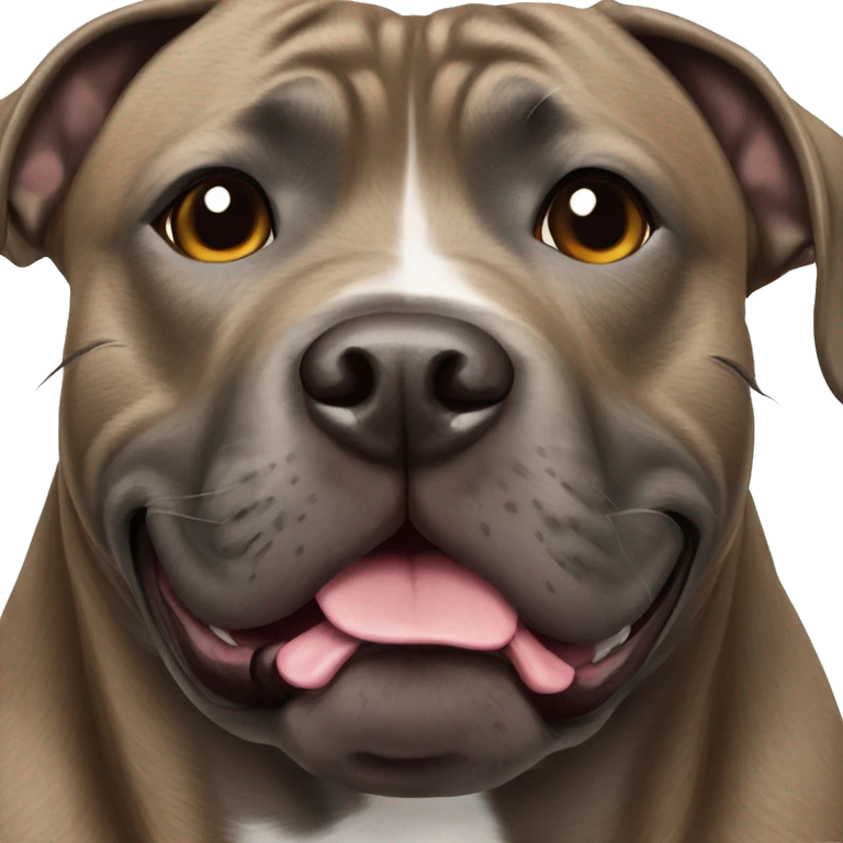 Brindle Staffordshire bull terrier emoji