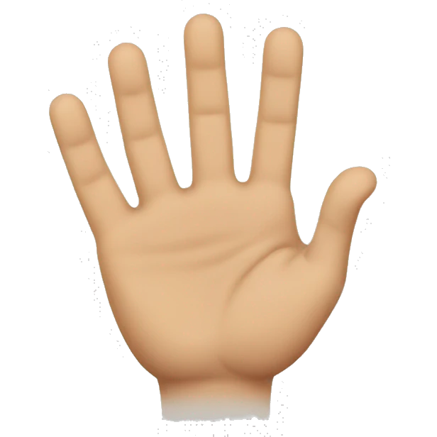 Three fingers (first second and third) emoji