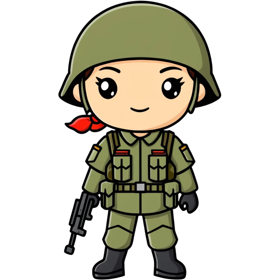 female soldier emoji