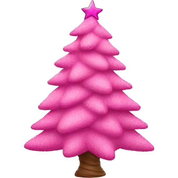 pink christmas tree emoji