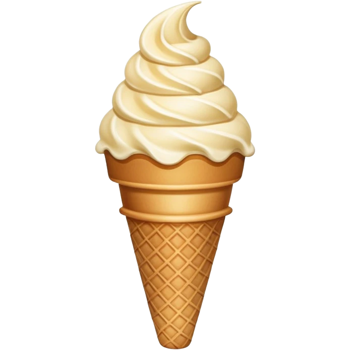 Vintage style simple ice cream cone like early emoji design emoji