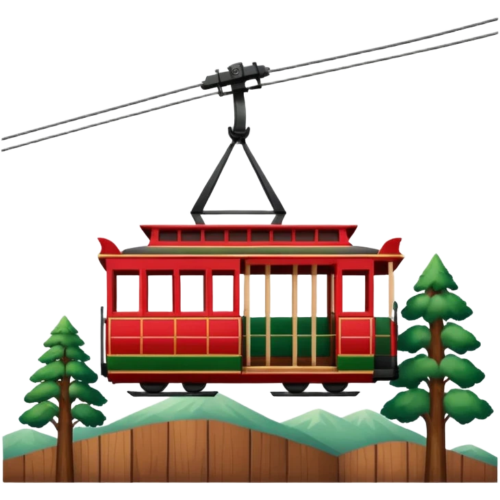 A cable car san francisco style climbing emoji