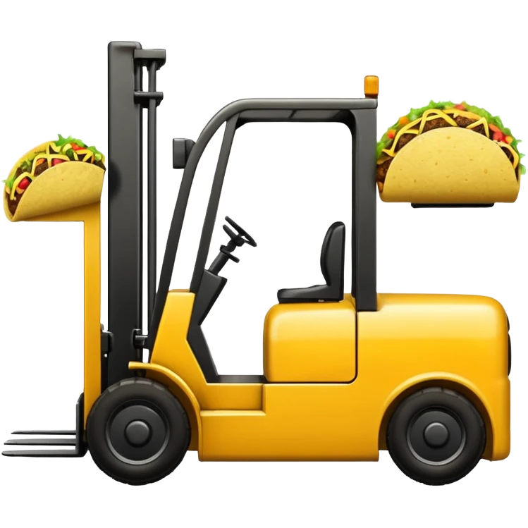 forklift with taco emoji