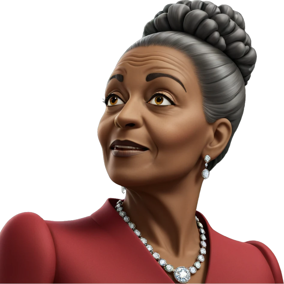 elegant old woman in jewelry emoji