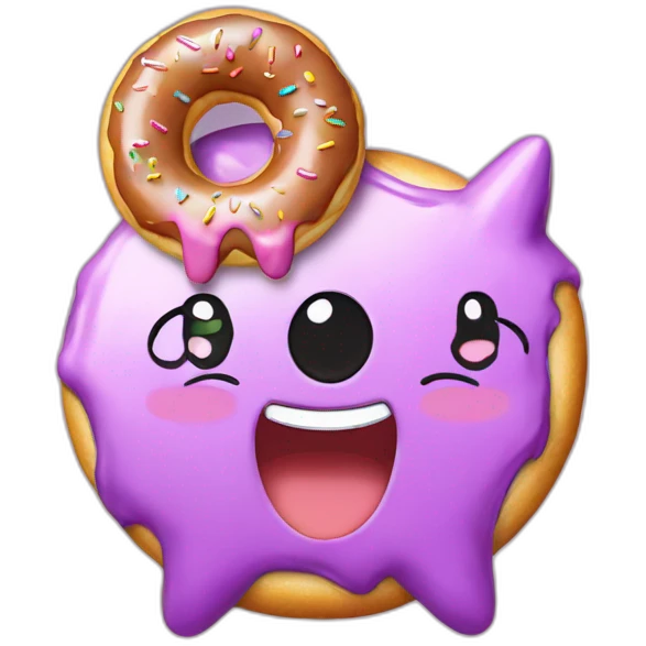 Donut sur licorne emoji