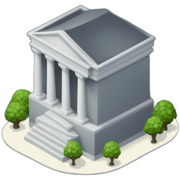 isometric bank emoji