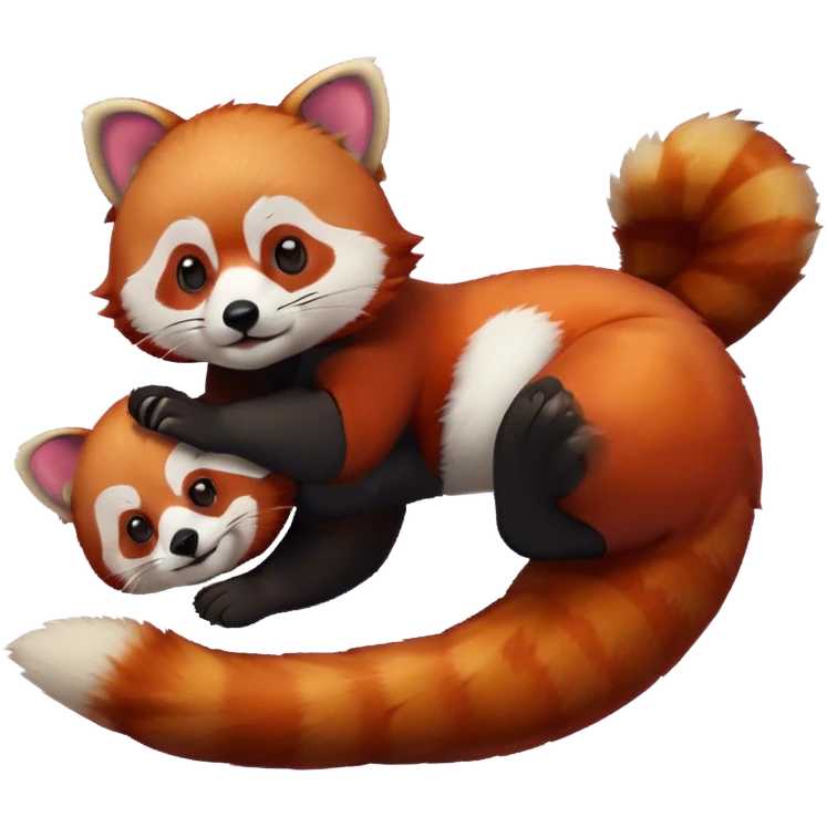 red panda on back emoji