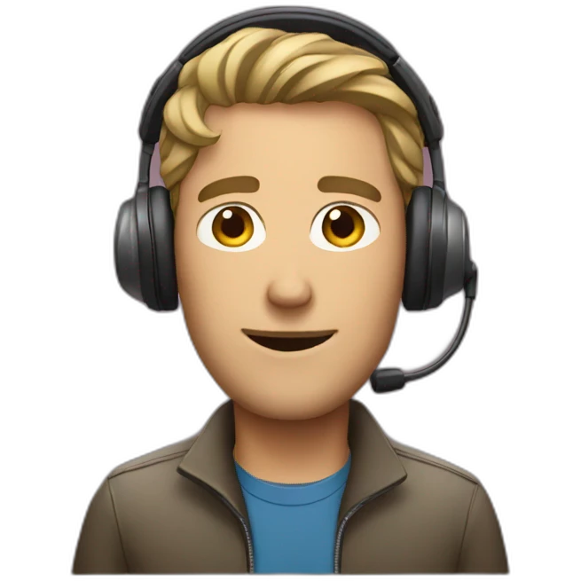 man with headset emoji