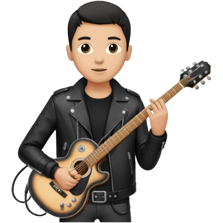 concert black Cable reels connected do a guitar emoji