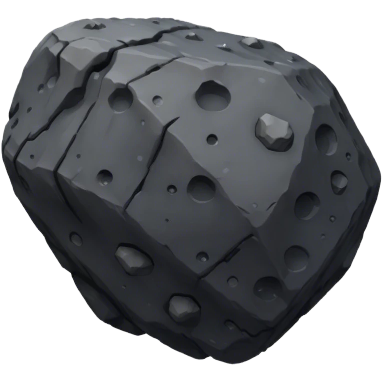 Cinematic black Realistic Asteroid emoji
