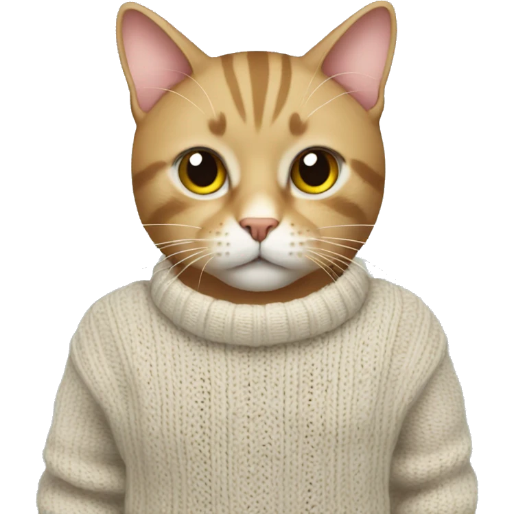 Cat with sweater emoji