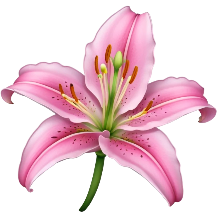 Pink lily flower emoji