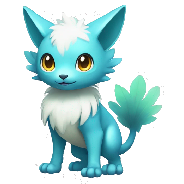 Cute cool shiny fantasy animal hybrid Fakemon full body emoji
