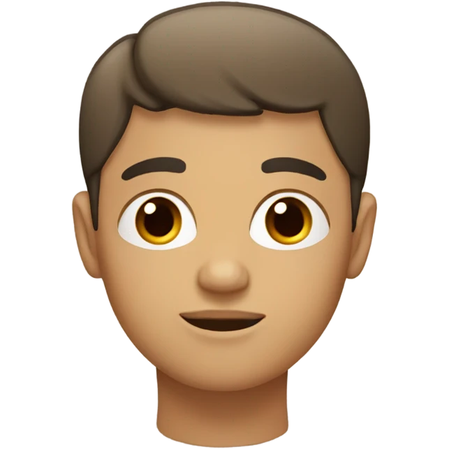Light colored Mexican with a mushroom haircut with brown eyes  emoji