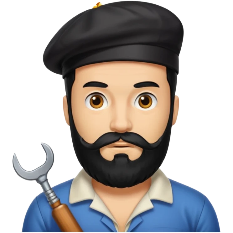 Black beard in one piece emoji