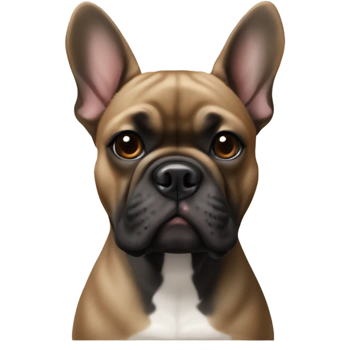 French bulldog mixed with a cane corso brown and black color emoji