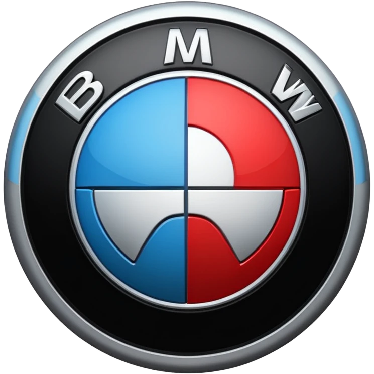 Bmw logo zwart rood emoji