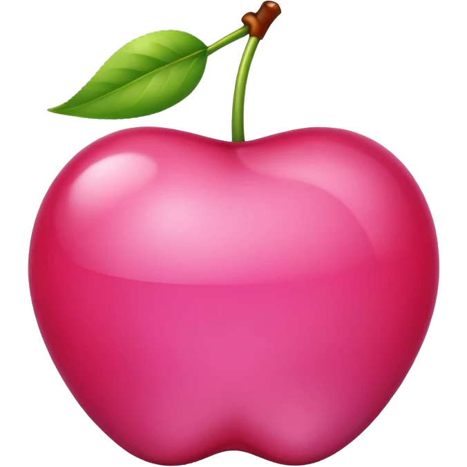 Pink cherry emoji