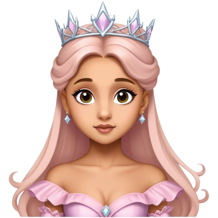Ariana grande rehearsing for wicked in her Glinda dress  emoji