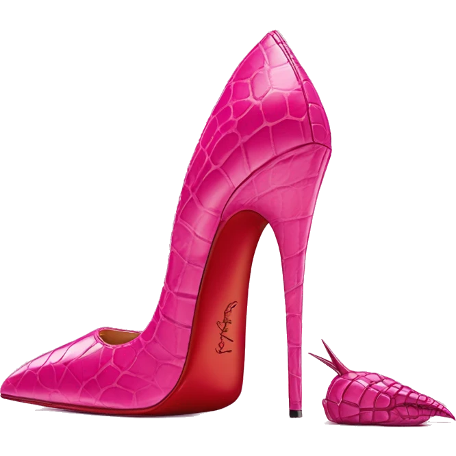 louboutin pink so kate crocodile stiletto emoji