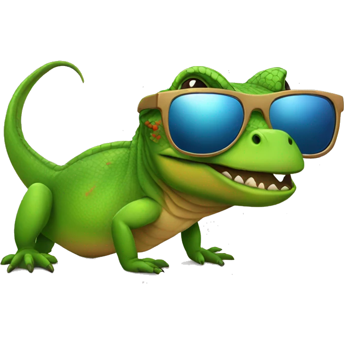 Lizard with sunglasses  emoji