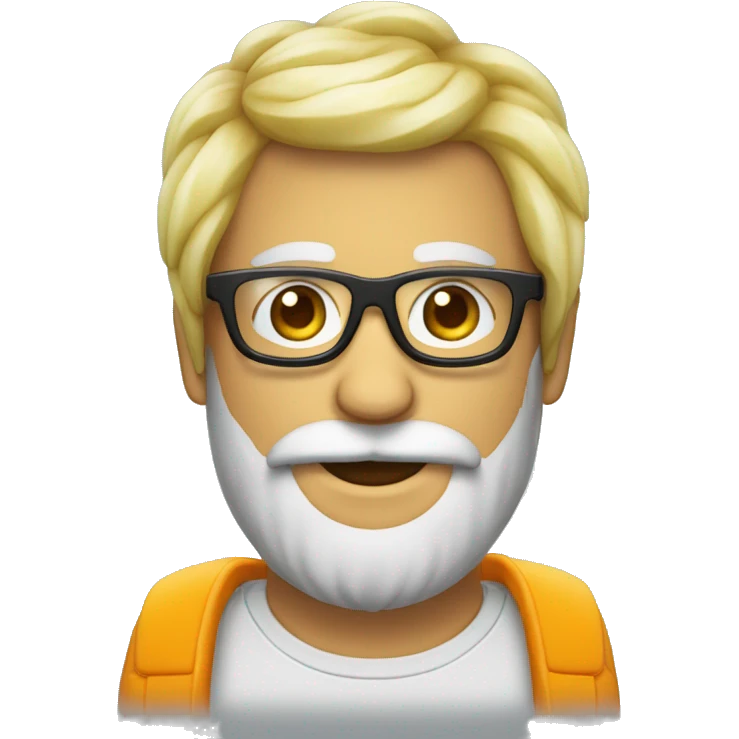 une Banane avec des lunettes est des cheveux et une barbe orenge  emoji