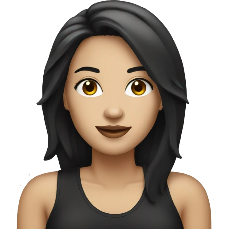 Music producer white woman with black hair emoji