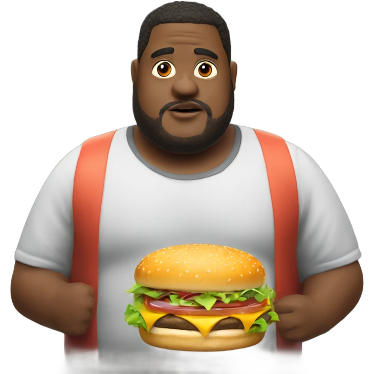 fat man cheeseburger ￼ emoji