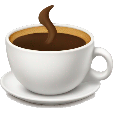 A mini coffee  emoji