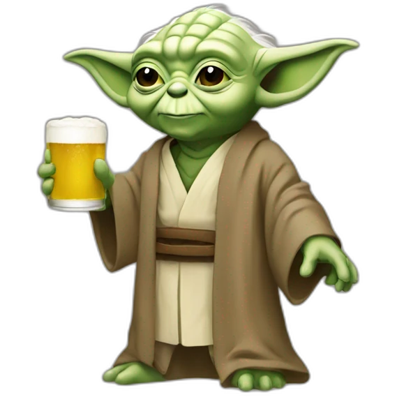 Yoda qui bois une bière  emoji
