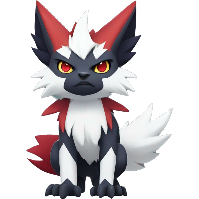 Edgy Cool Kawaii Litten-Absol-Zoroark-Zangoose-Pokémon Full Body emoji