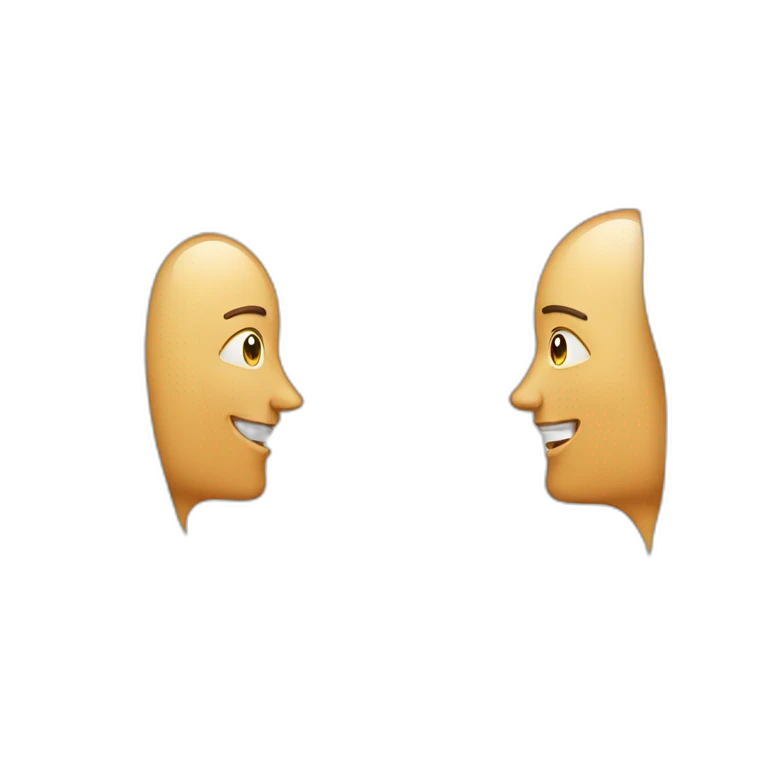 Two people talking face to face emoji