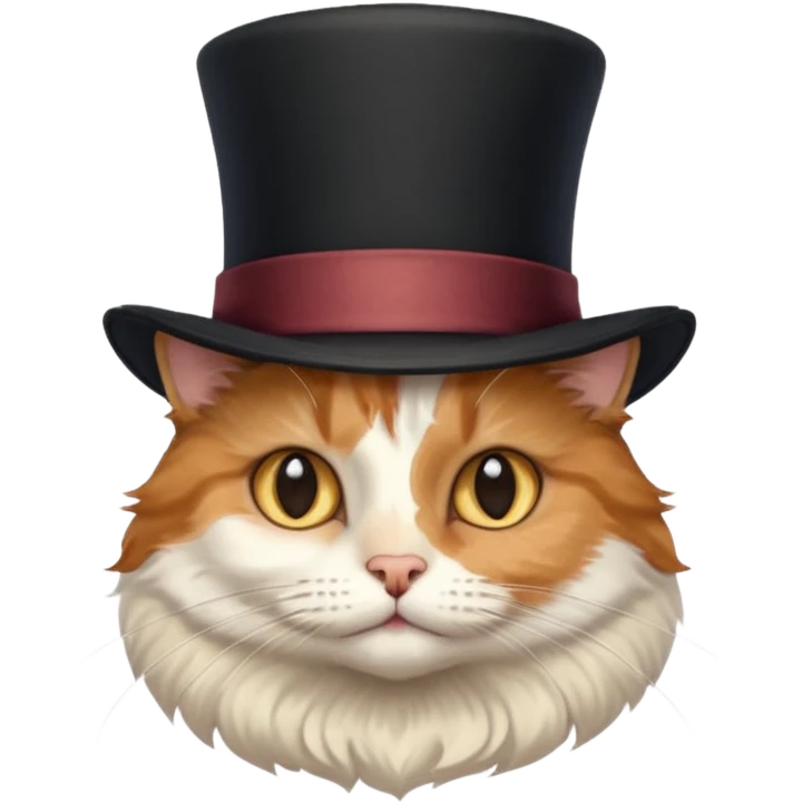 cat wearing a tophat emoji