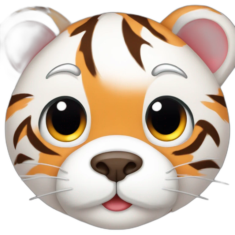cute tiger bear rabbit floppy ears emoji