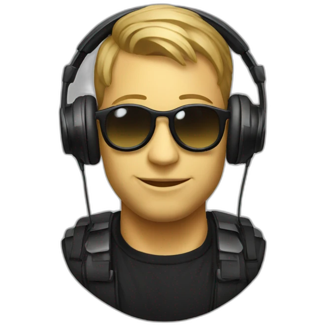 techno music producer rave headphones emoji