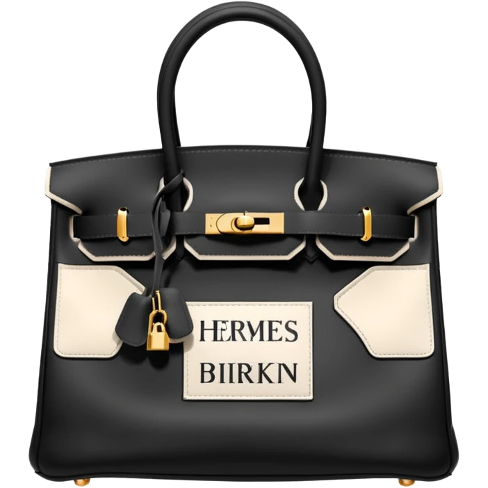 hermes birkin matte black color bag emoji