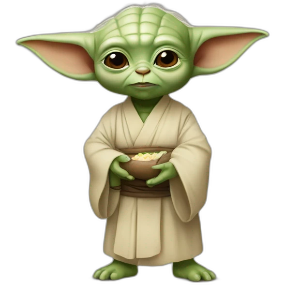 Bebe yoda mangé un cochon d'Inde emoji