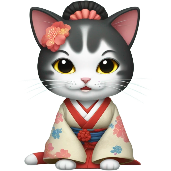 Geisha cat emoji