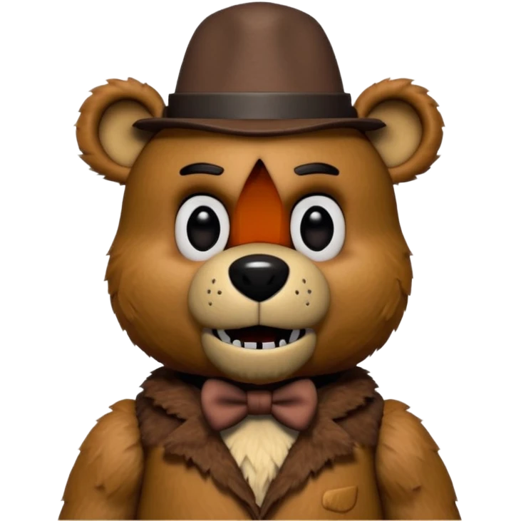Freddy Fazbear (small hat) from Five Nights At Freddy's Movie emoji