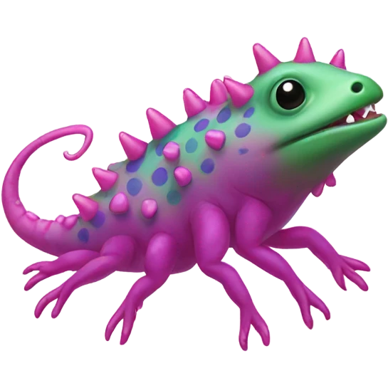 Axolotl fancy nails emoji