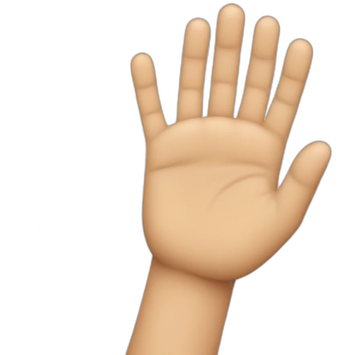 Una mano con el dedo índice a la mitad  emoji