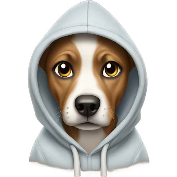 dog wearing a hoodie emoji