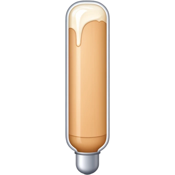 Veiny stick skin color with white liquid emoji