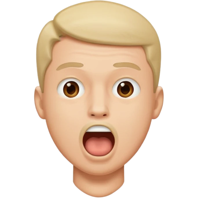 guy breathing with mouth emoji