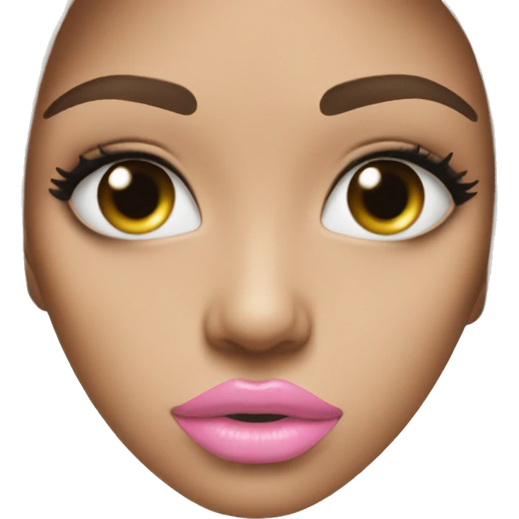 Light pink lips kiss emoji