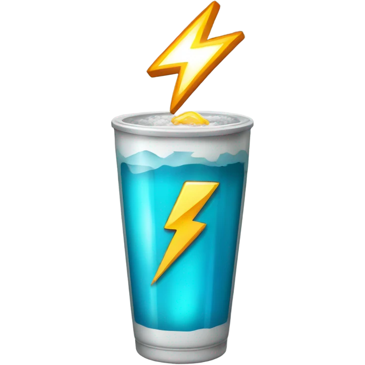 soda drink with lightning emoji