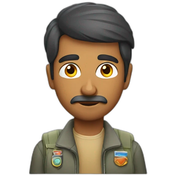 indian man in plane emoji